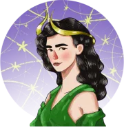 Illustration of taurus zodiac sign character