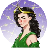 Illustration of taurus zodiac sign character